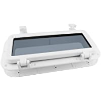 Los mejores  - NON Barco Portillo Rectangular Portlight Ventana Puerto Holewith Blanco ABS Vidrio Templado - Blanco